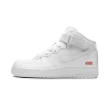 Nike Air Force 1 Mid Supreme - Mini Box Logo White Mens