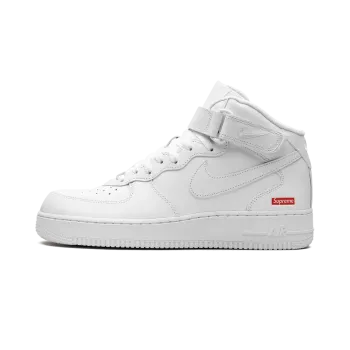 Nike Air Force 1 Mid Supreme - Mini Box Logo White Mens