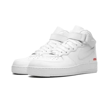 Nike Air Force 1 Mid Supreme - Mini Box Logo White Mens