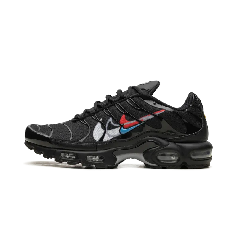 Nike Air Max Plus Multi Swoosh Black Bright Crimson Mens