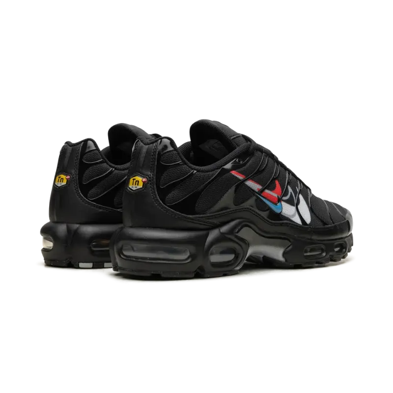 Nike Air Max Plus Multi Swoosh Black Bright Crimson Mens