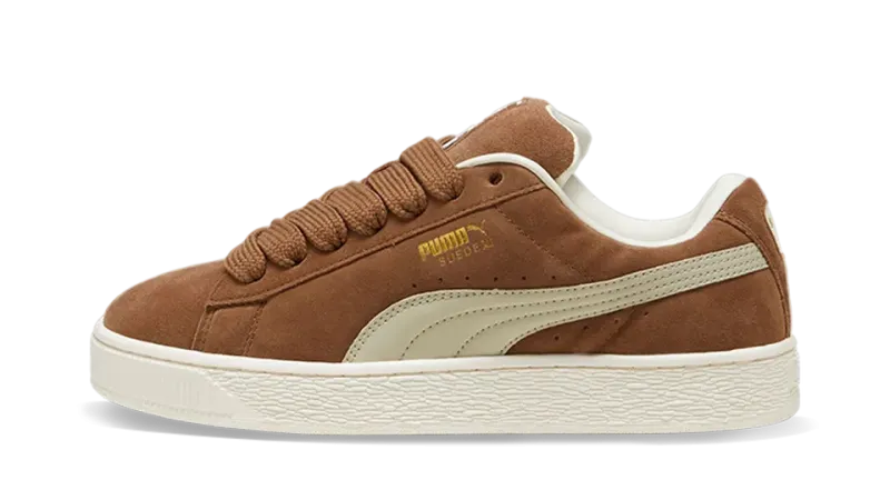 Puma Suede XL Tan White Mens — Classic Suede, Oversized Style, Everyday Comfort