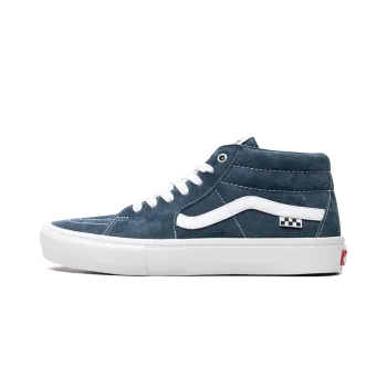 Vans Pig Suede Skate Grosso Mid Blue/White Mens