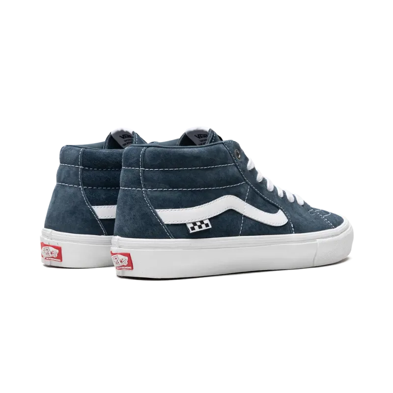 Vans Pig Suede Skate Grosso Mid Blue/White Mens